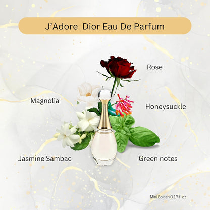 J'Adore Perfume for Women Mini Fragrance Gift Set EDP & Body Lotion Duo Travel Set