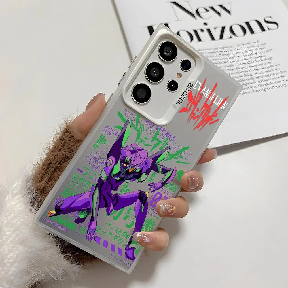 Anime E-Evangelion 01 Phone Case For Samsung Galaxy S25 Edge S24 S23 S22 S21 S20 Ultra Silicone Colorful Silver Phone Case