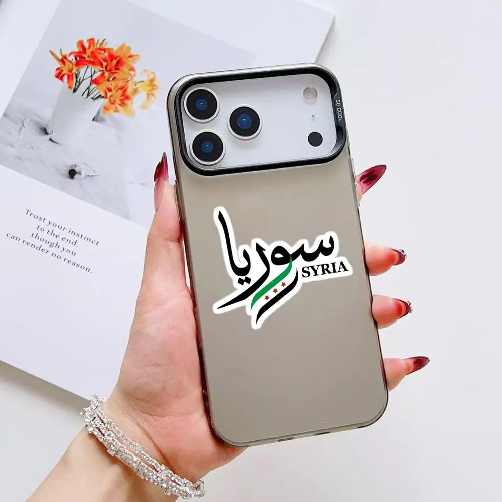 new Flag Syria Design Phone Case For iPhone 17 16 15 14 13 12 11 Pro Max Air Matte Laser Aurora Shockproof Phone Case