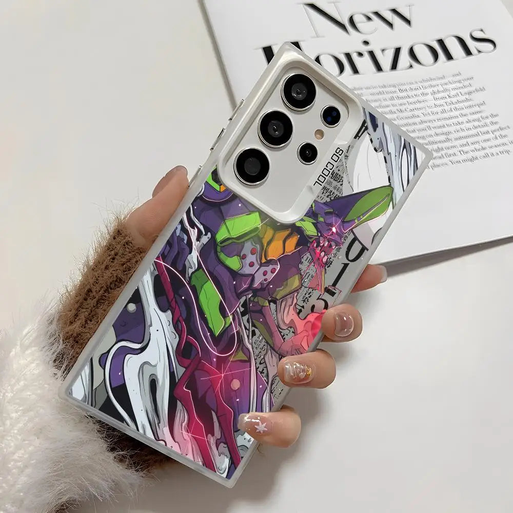 Anime E-Evangelion 01 Phone Case For Samsung Galaxy S25 Edge S24 S23 S22 S21 S20 Ultra Silicone Colorful Silver Phone Case