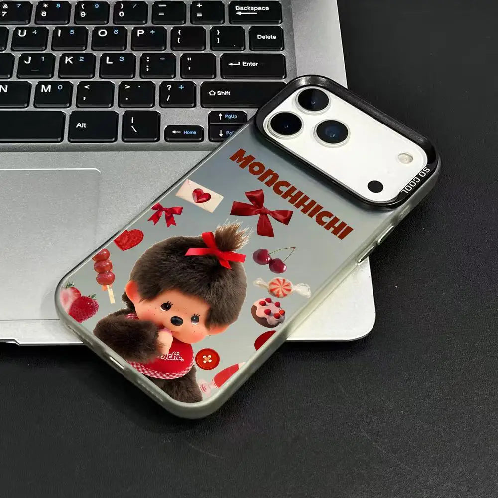 Vute Cartoon M-Monchhichi Phone Case For IPhone 17 16 15 14 13 12 11 Pro Max Air Matte Laser Aurora Shockproof Phone Case