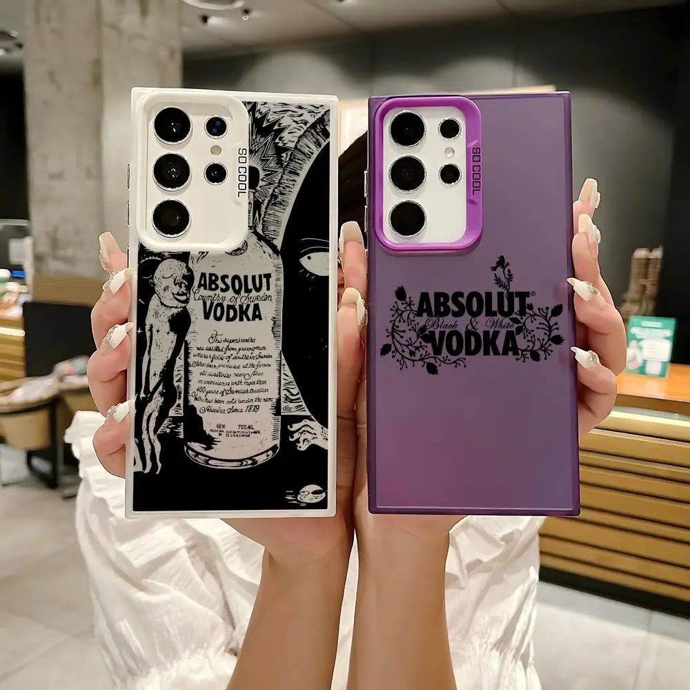 A-Absolut p-Pernod r-Ricard Phone Case For Samsung Galaxy S25 Edge S24 S23 S22 S21 S20 Ultra Silicone Colorful Silver Phone Case