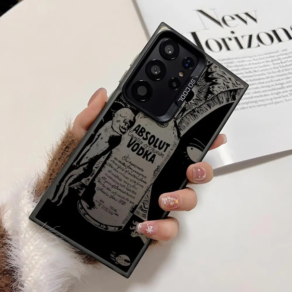 A-Absolut p-Pernod r-Ricard Phone Case For Samsung Galaxy S25 Edge S24 S23 S22 S21 S20 Ultra Silicone Colorful Silver Phone Case