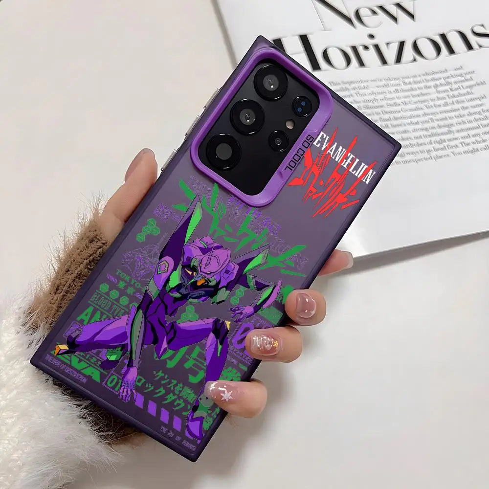 Anime E-Evangelion 01 Phone Case For Samsung Galaxy S25 Edge S24 S23 S22 S21 S20 Ultra Silicone Colorful Silver Phone Case