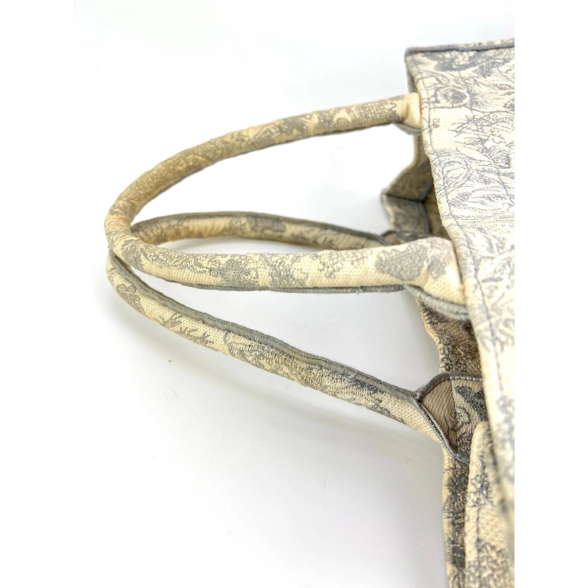Medium Dior Book Gray Embroidery Tote