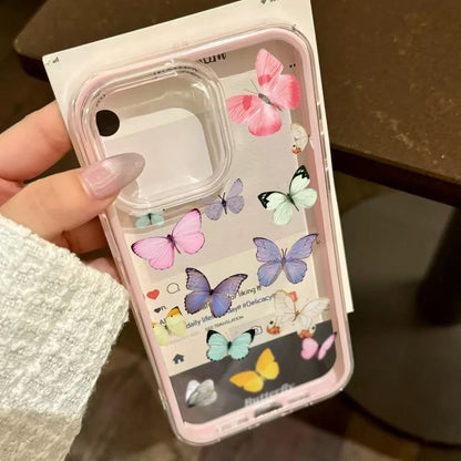 2 in 1 Candy Color Love Heart Phone Case For iPhone 17 Pro Case iPhone 13 11 12 14 15 16 Pro Max Air Soft Shockproof Cover Funda