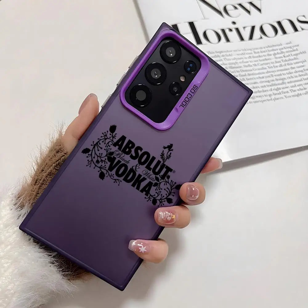A-Absolut p-Pernod r-Ricard Phone Case For Samsung Galaxy S25 Edge S24 S23 S22 S21 S20 Ultra Silicone Colorful Silver Phone Case