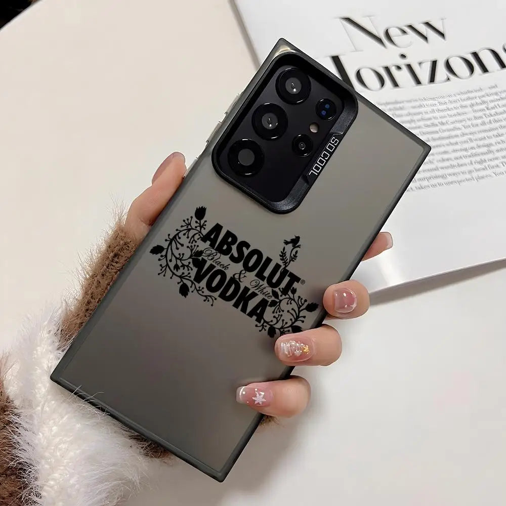 A-Absolut p-Pernod r-Ricard Phone Case For Samsung Galaxy S25 Edge S24 S23 S22 S21 S20 Ultra Silicone Colorful Silver Phone Case