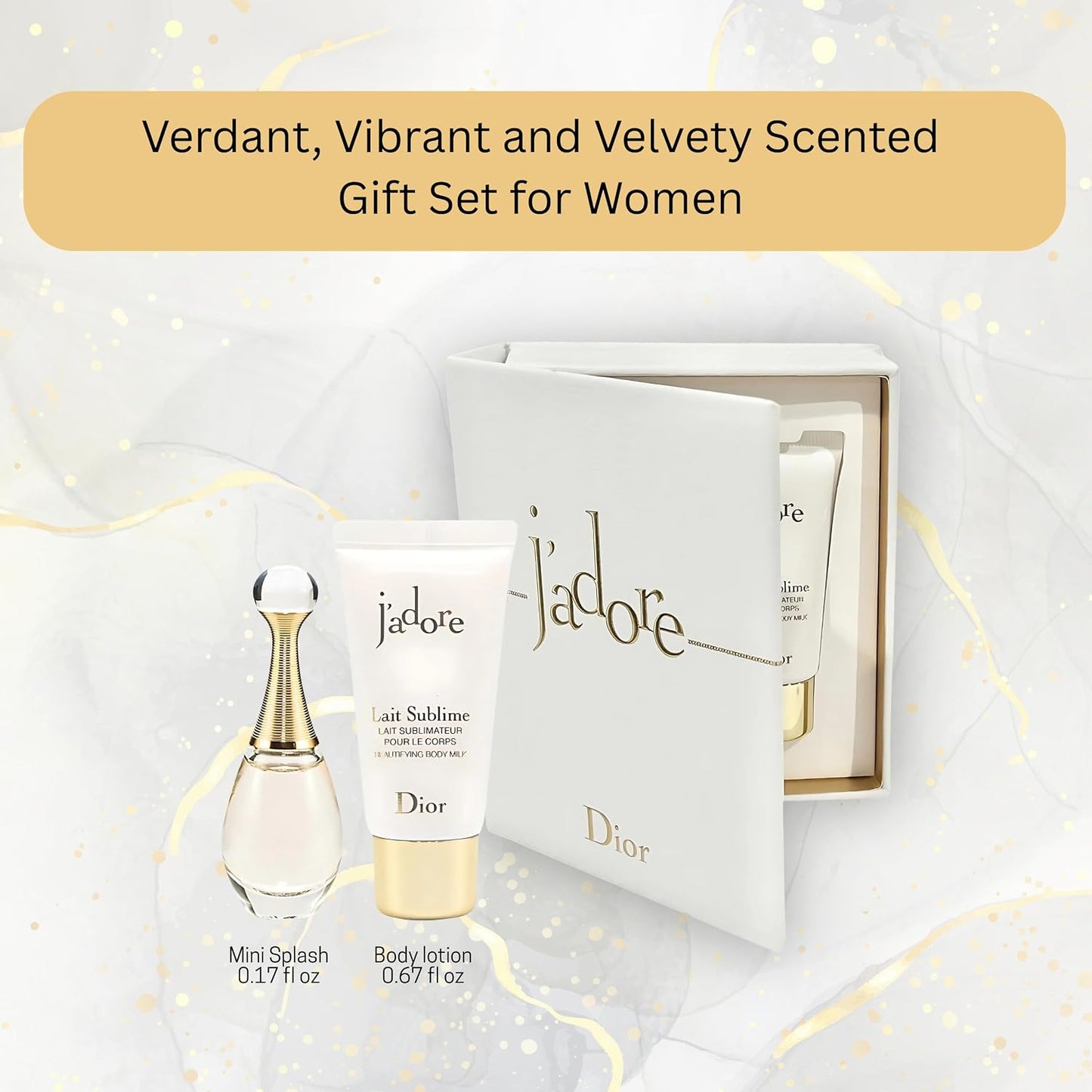 J'Adore Perfume for Women Mini Fragrance Gift Set EDP & Body Lotion Duo Travel Set