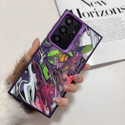 Anime E-Evangelion 01 Phone Case For Samsung Galaxy S25 Edge S24 S23 S22 S21 S20 Ultra Silicone Colorful Silver Phone Case