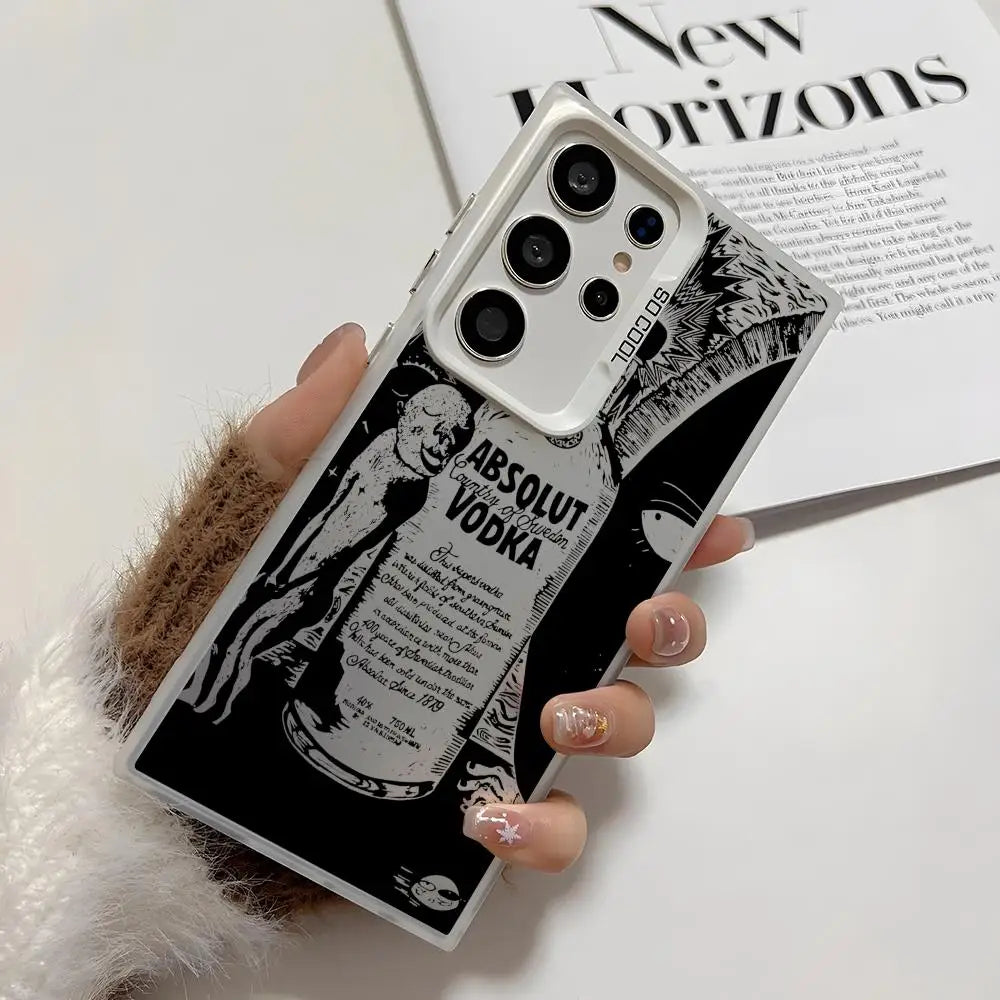 A-Absolut p-Pernod r-Ricard Phone Case For Samsung Galaxy S25 Edge S24 S23 S22 S21 S20 Ultra Silicone Colorful Silver Phone Case