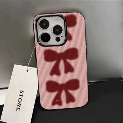 Adorable Ribbon Bow Glossy Soft Phone Case For iPhone 17 16 16e 15 14 13 12 11 Pro Max X XR 17 Air 7 8 Plus SE2 Shockproof Cover