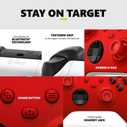 Microsoft  Wireless Controller - Pulse Red – for  Series X|S,  One, Pcs, and Cloud-Enabled Devices