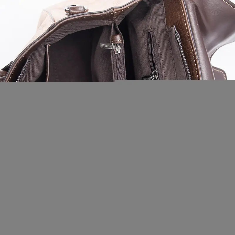 Vintage Leather Tote Bag for Women - Casual Shoulder Bag