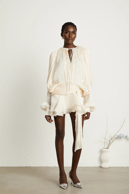 Eugenie Ruffle Mini Dress