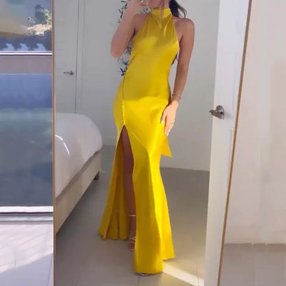Elegant Summer Backless Maxi Dress for Women 2023