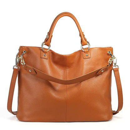 American Retro Cowhide Tote Bag for Women