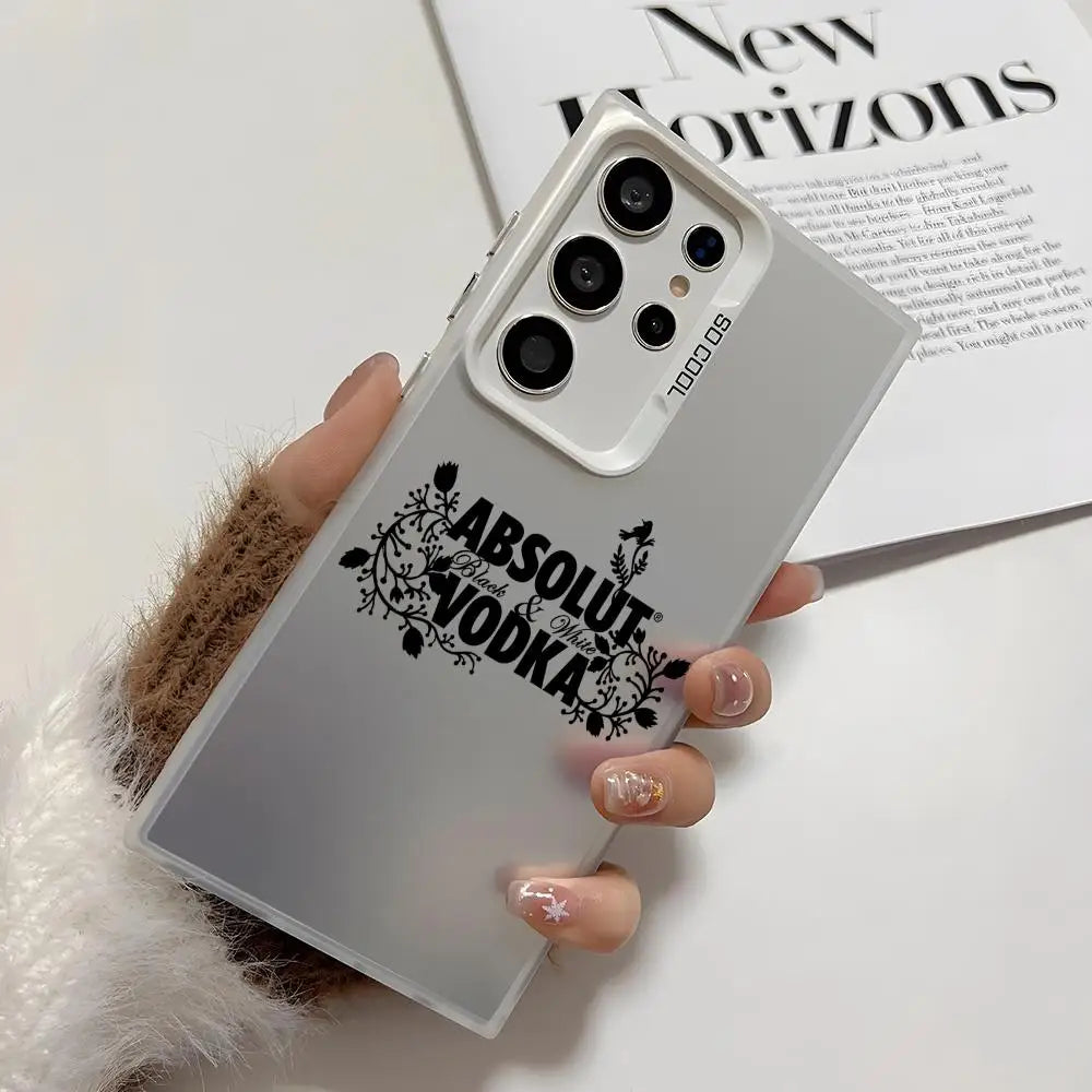 A-Absolut p-Pernod r-Ricard Phone Case For Samsung Galaxy S25 Edge S24 S23 S22 S21 S20 Ultra Silicone Colorful Silver Phone Case