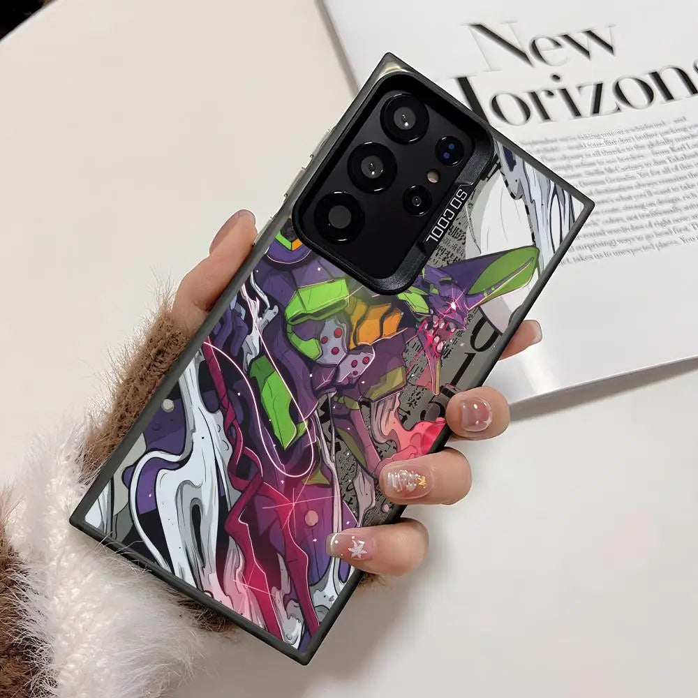 Anime E-Evangelion 01 Phone Case For Samsung Galaxy S25 Edge S24 S23 S22 S21 S20 Ultra Silicone Colorful Silver Phone Case
