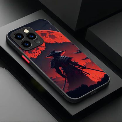 Samurai Hannya Mask Ghost Printing Phone Case For iPhone 17 Air 15 16E 16 Plus 14 13 12 11 Pro Max XR X XS Max SE 2020 Cover