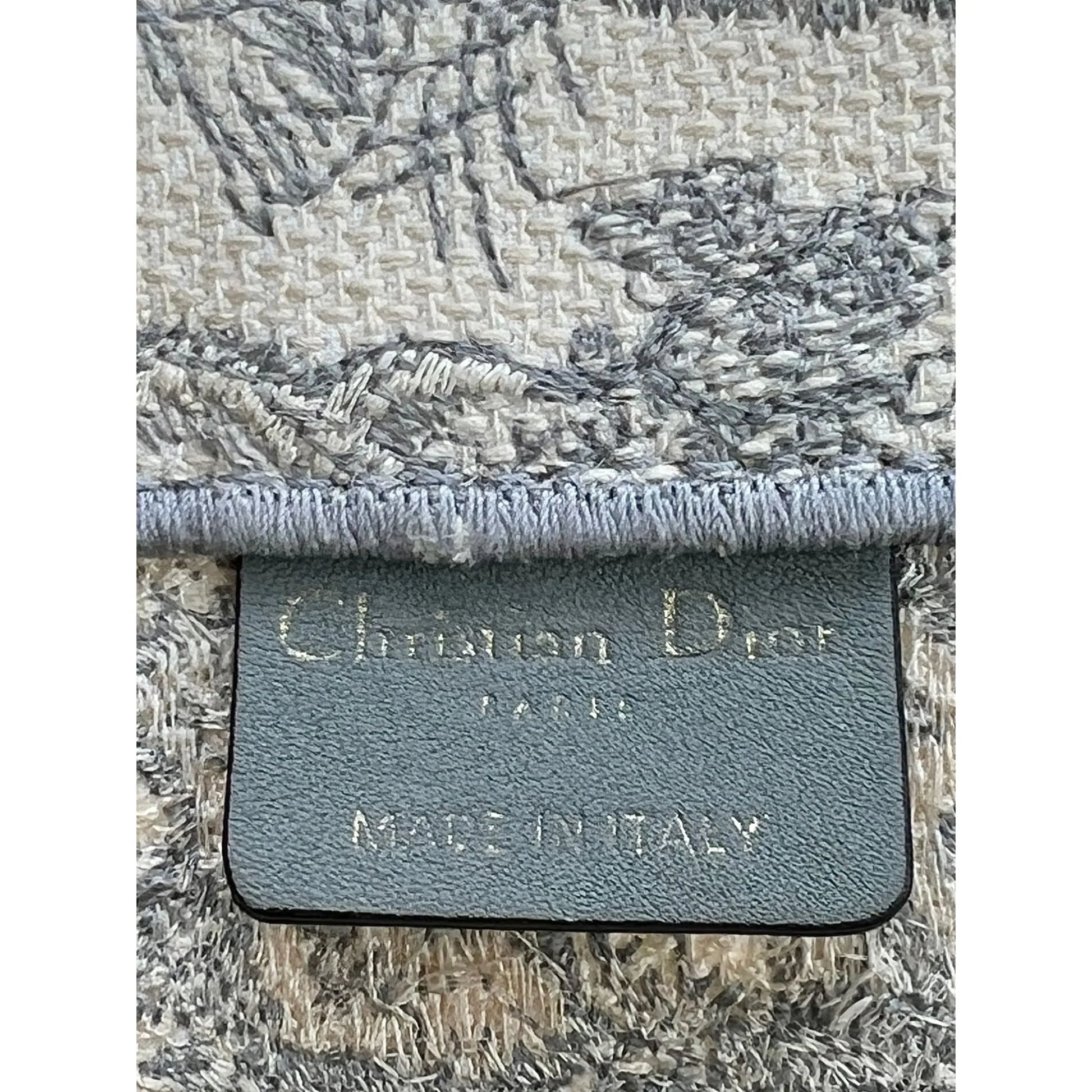 Medium Dior Book Gray Embroidery Tote