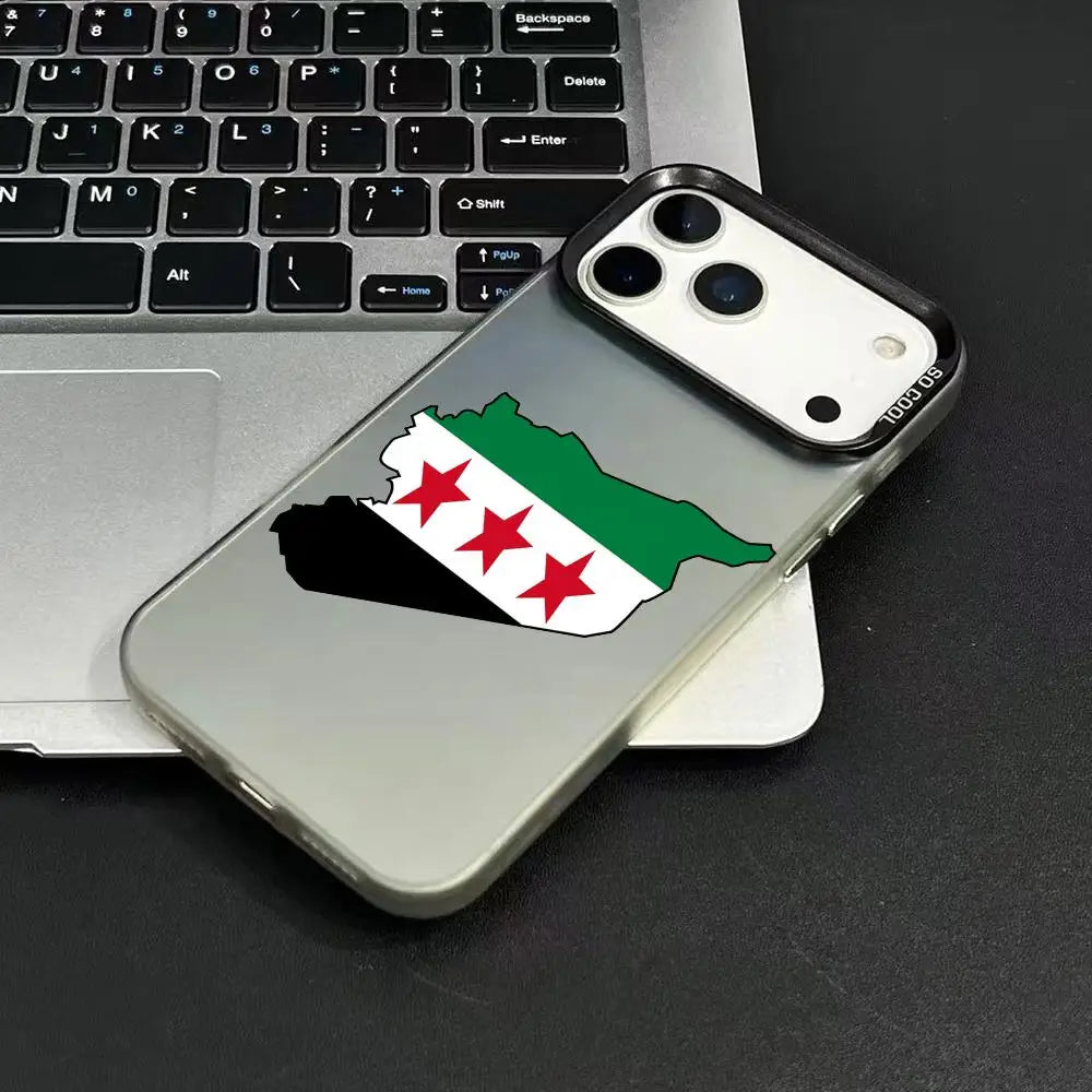 new Flag Syria Design Phone Case For iPhone 17 16 15 14 13 12 11 Pro Max Air Matte Laser Aurora Shockproof Phone Case