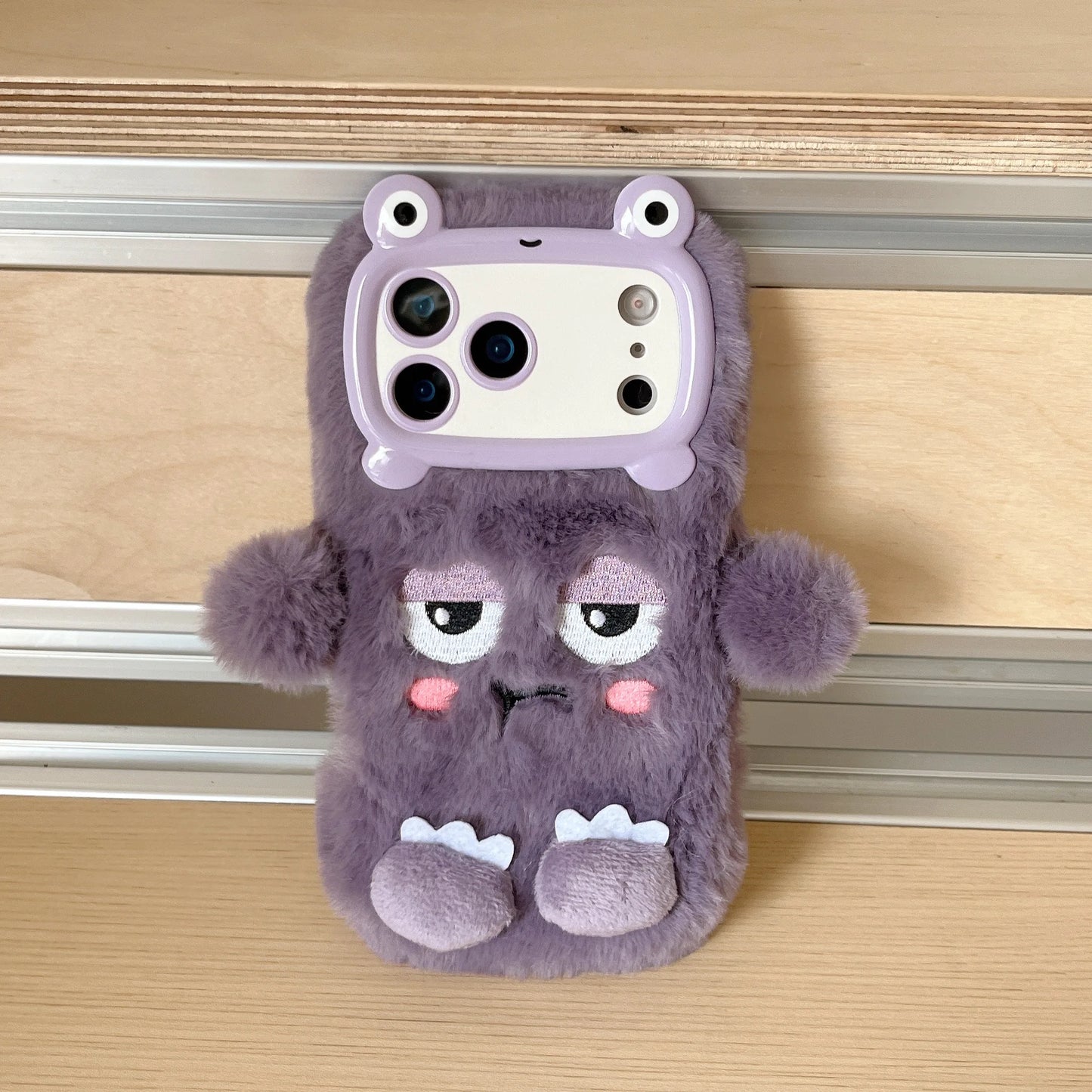 Cute Cartoon Funny dozing expression Phone Cases For iPhone 17 16 15 14 13 Pro Max Plush Soft Protection Cover
