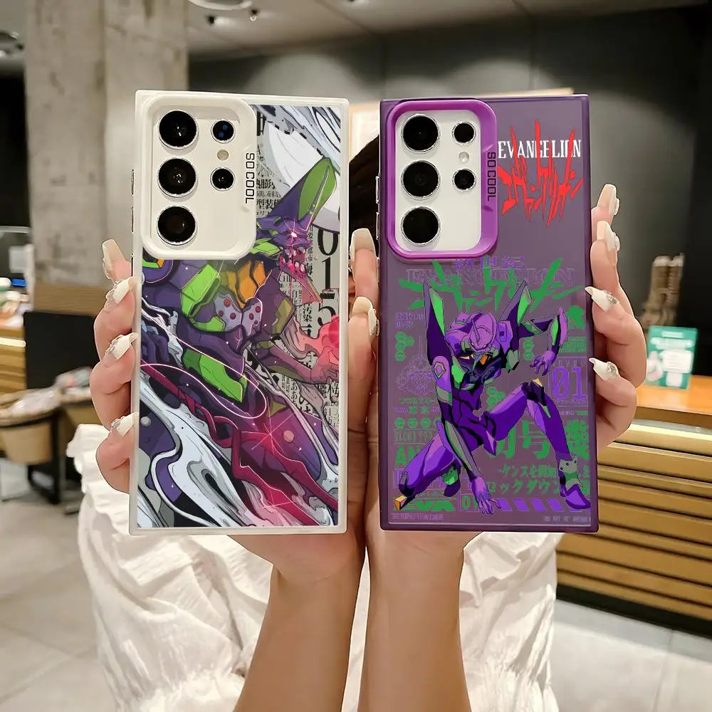 Anime E-Evangelion 01 Phone Case For Samsung Galaxy S25 Edge S24 S23 S22 S21 S20 Ultra Silicone Colorful Silver Phone Case