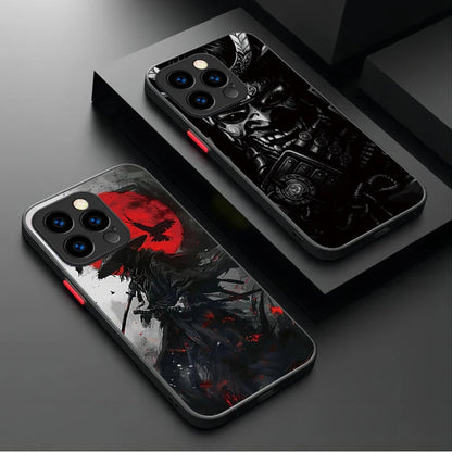 Samurai Hannya Mask Ghost Printing Phone Case For iPhone 17 Air 15 16E 16 Plus 14 13 12 11 Pro Max XR X XS Max SE 2020 Cover