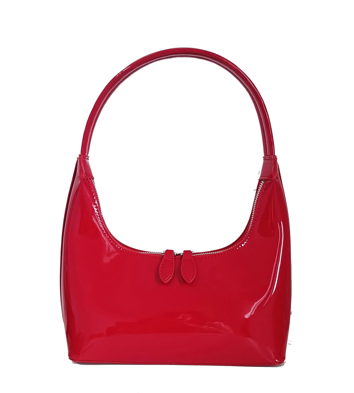 Women Red Shoulder Bag Y2k Patent Leather Hobo Bag Purse (red)