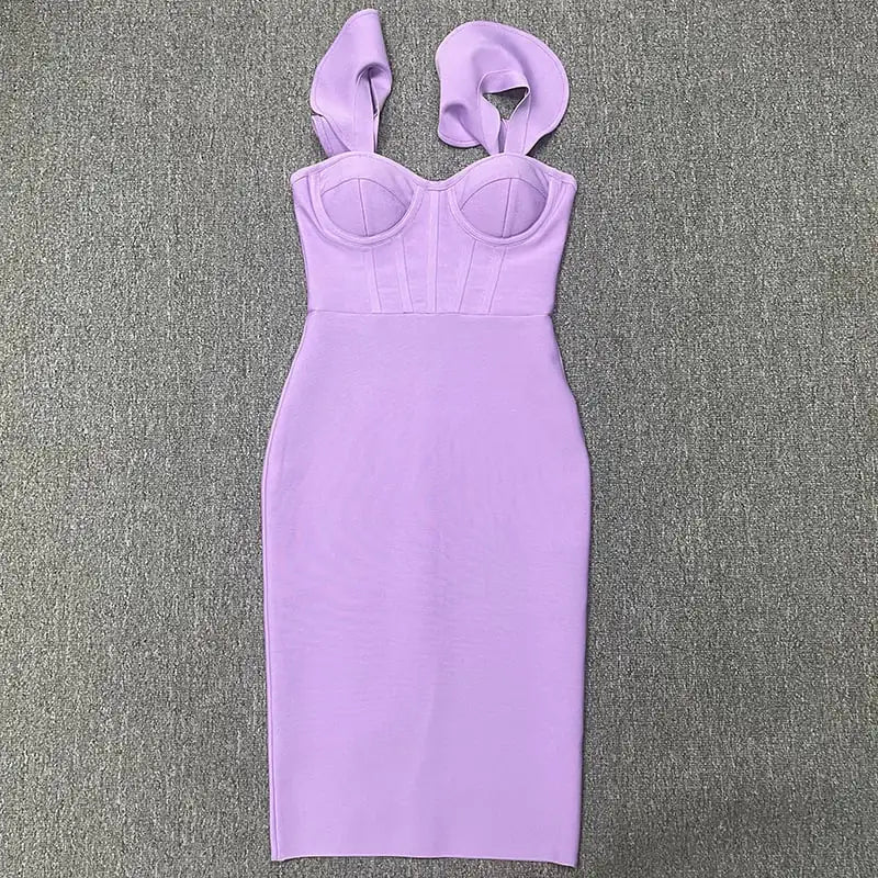 Elegant Solid Color Hip-Hugging Dress for Women