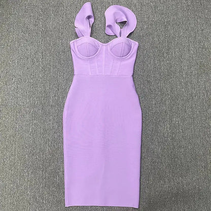 Elegant Solid Color Hip-Hugging Dress for Women