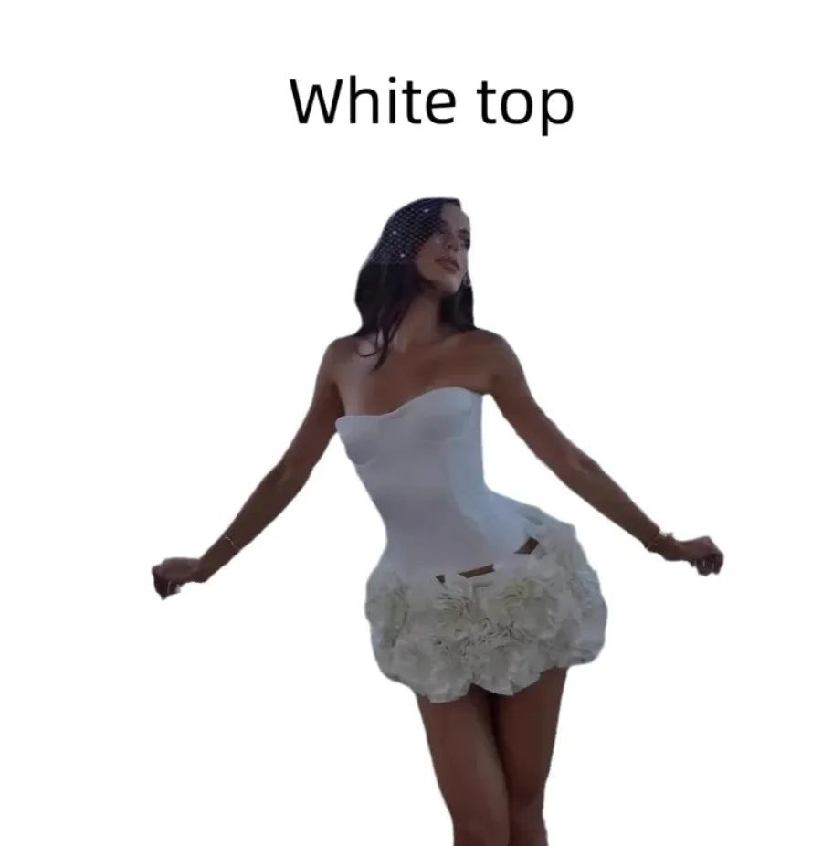 Women's Strapless Mini Ball Gown Dress